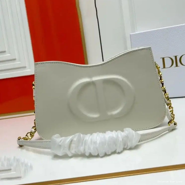 Dior Calfskin Bag Signature CD Hobo White Mini 0530 Luxury